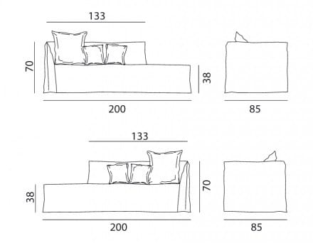 Съемная ткань Dormeuse Gervasoni Ghost ARCH-00059623 - Вид №3
