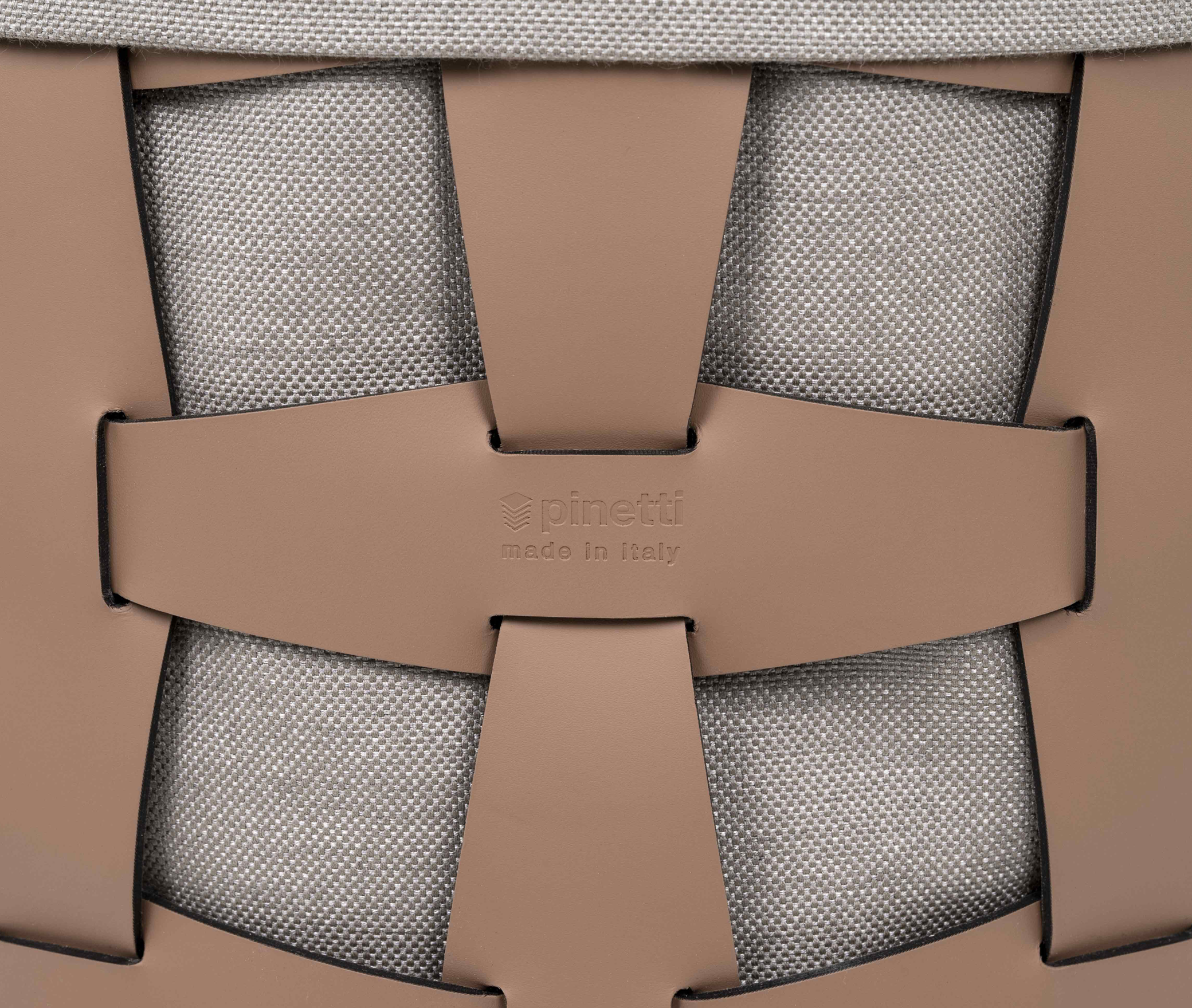 Корзина с крючком - 35X35H43,5 см / регенерированная кожа_camel Pinetti 00.0191.082.011 - Вид №4