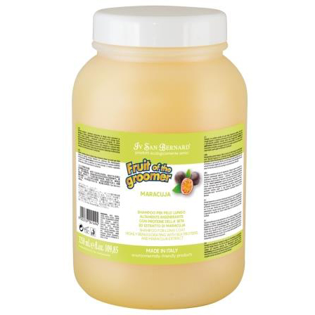 ПР0034250 Шампунь Fruit of the Groomer Маракуйя для длинной шерсти с протеинами 3,25л Iv San Bernard 
