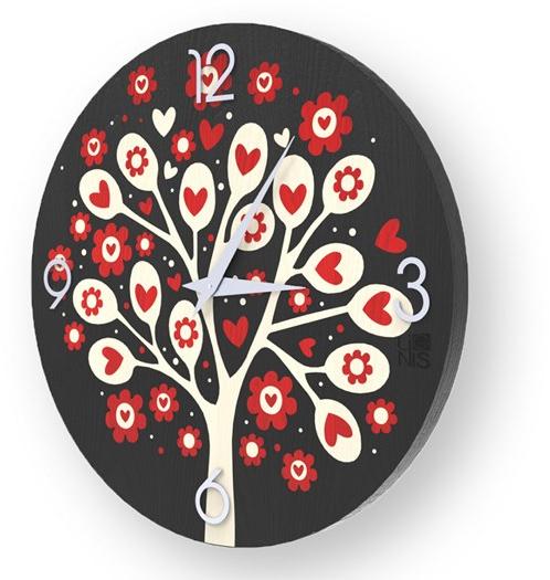 LIGNIS® Настенные часы из инкрустированного дерева Dolcevita love 10.042 / 10.120 - Вид №1