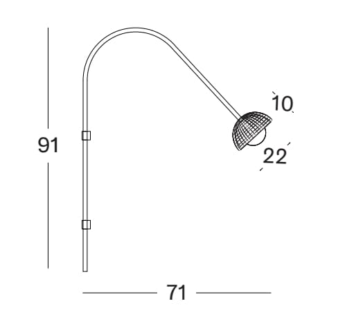 Светодиодный настенный светильник из ротанга и латуни Vincent sheppard Arvin ARCH-00081335 - Вид №2