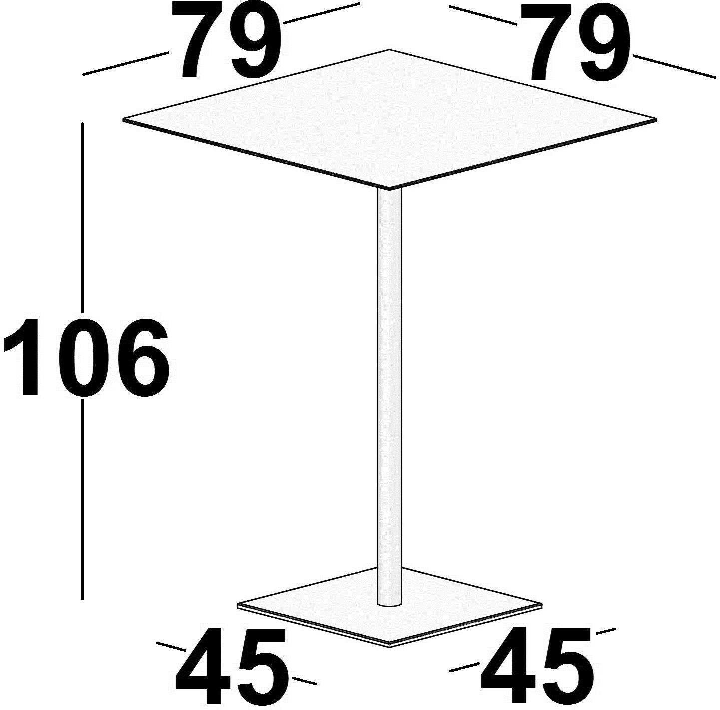 Luxy Стол высокий квадратный из hpl Incollection sun-id-1357457 - Вид №1