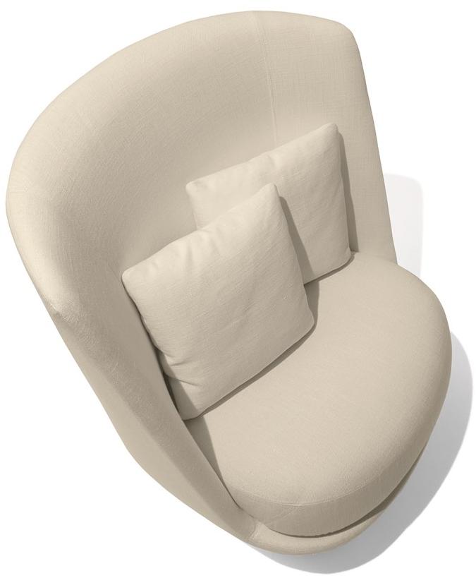 Giorgetti Вращающееся кресло из ткани с высокой спинкой sun-id-1386512 - Вид №1