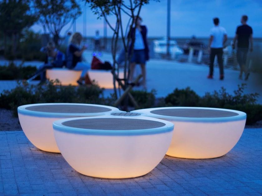 Väliala Скамья из тика со встроенной подсветкой без спинки sun-id-1397557 - Вид №1