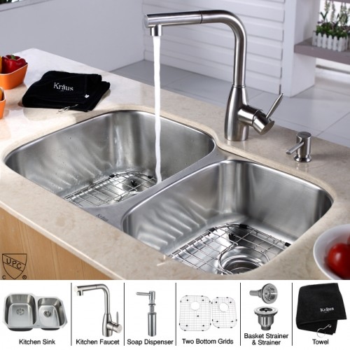 KBU24-KPF2140-KSD33 Накладная раковина на столешницу  прямоугольная Krausru  - Вид №16