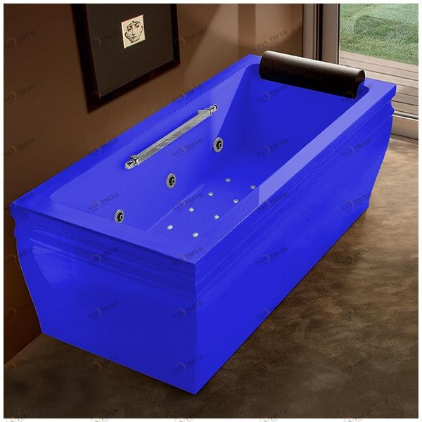 Ванна с гидро и аэромассажем синяя Gruppo Treesse Blanque 1880 DXAWAV168NSI