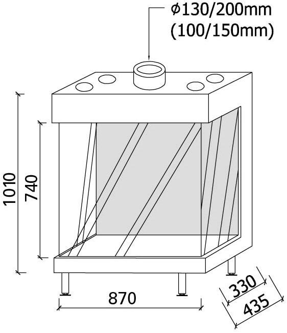 Metalfire Трехсторонний газовый камин Avenue sun-id-1499430 - Вид №9