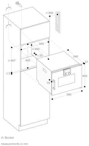 Gaggenau Стеклянная паровая печь Serie 200 Bsp221131  - Вид №2
