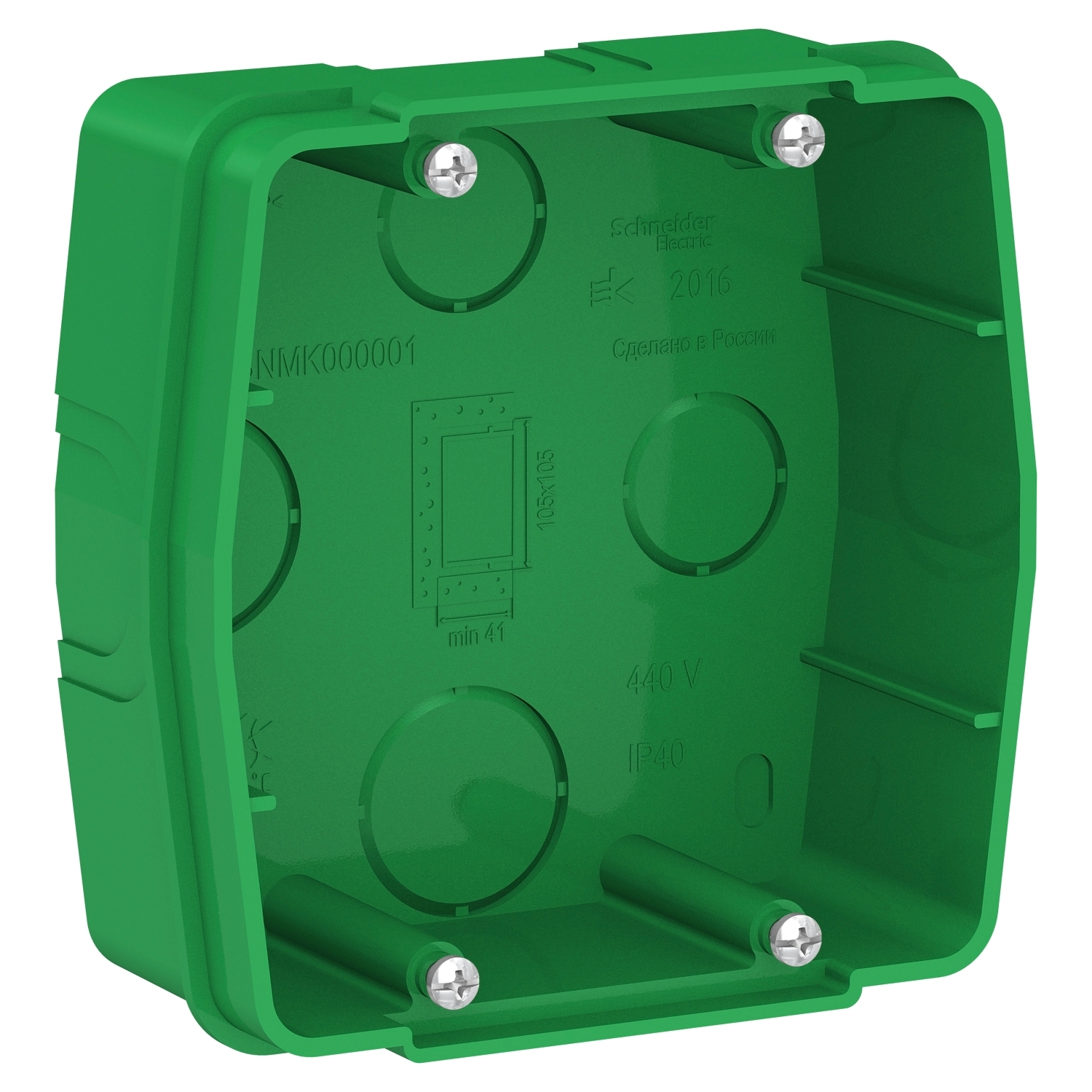 BLNMK000001 КОРОБКА МОНТАЖНАЯ для СИЛОВЫХ РОЗЕТОК, ЗЕЛЕНЫЙ Schneider Electric Blanca