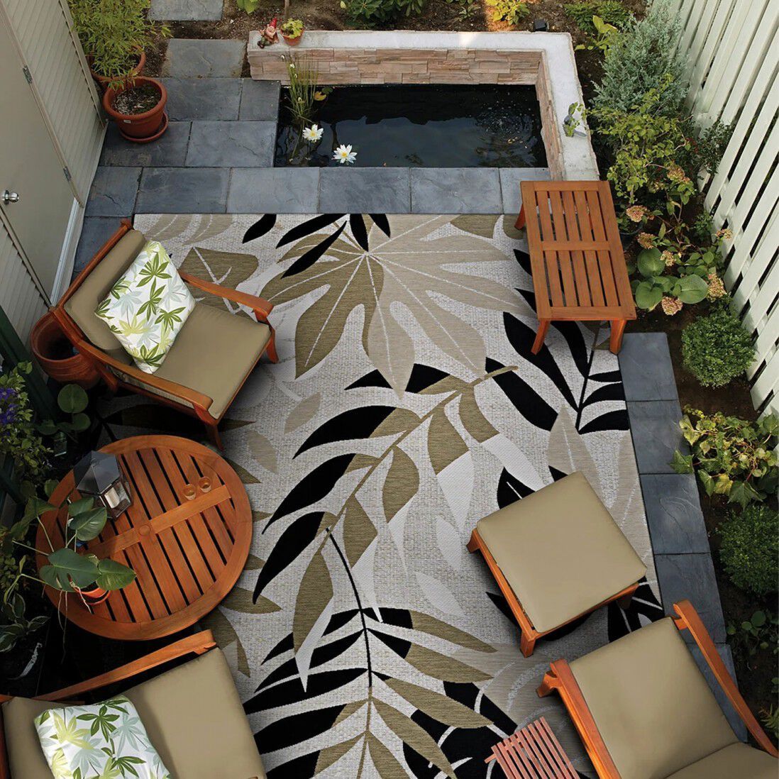 Прямоугольный напольный ковер с рисунком Ademi Outdoor ARCH-00102358 - Вид №1