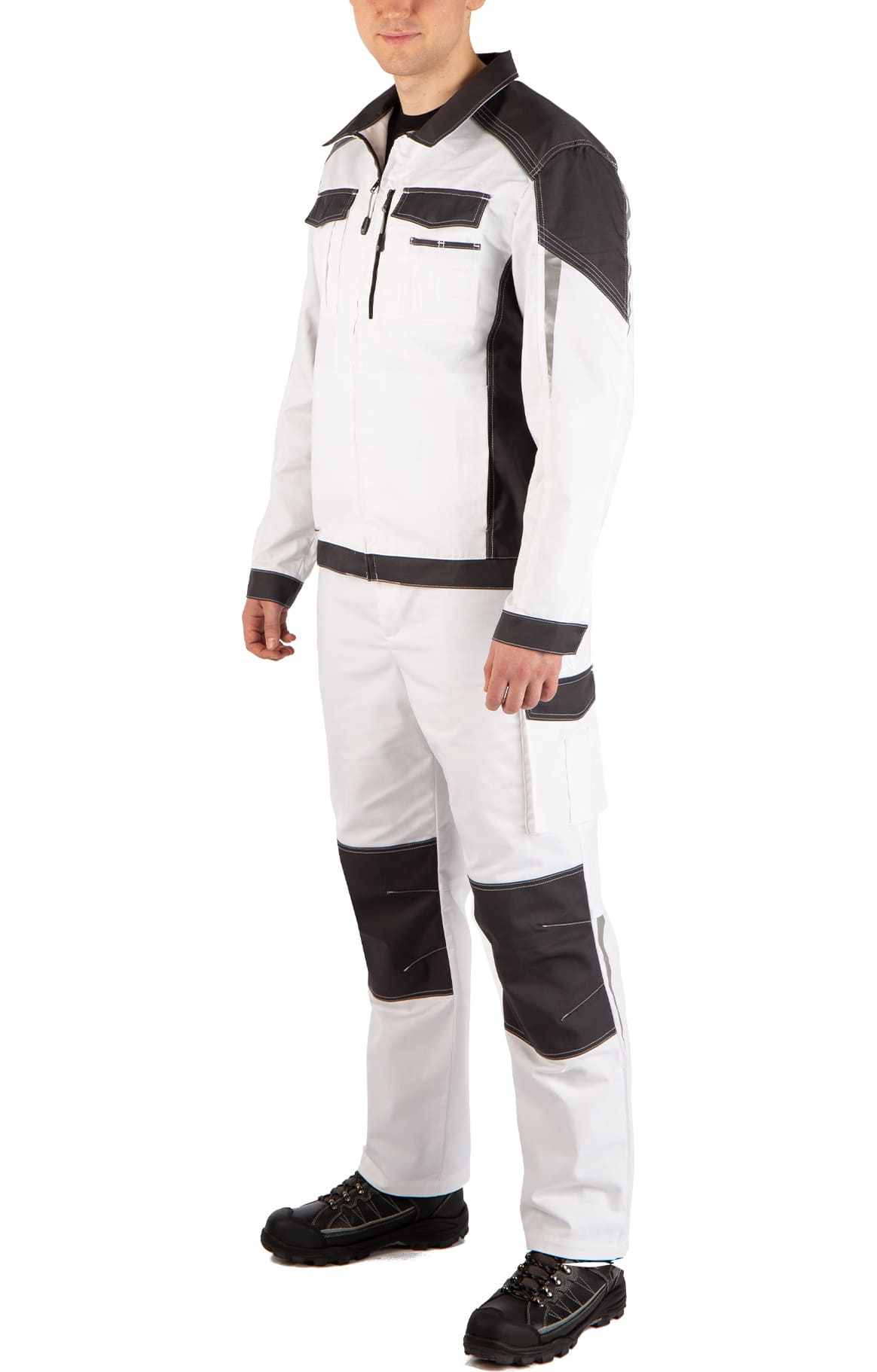 4974830 Костюм  NEW белый графит STATUS  Летняя спецодежда  размер 56-58/182-188  - Вид №17