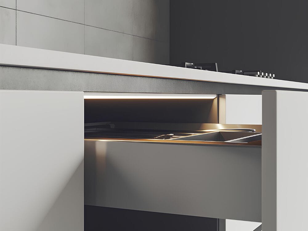 Наружный светодиодный профиль для освещения ящиков Metalarredo YRA ARCH-00075970