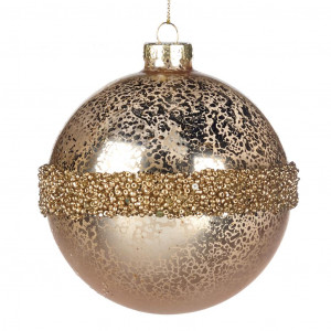 P 34200 Шарик с кольцом вокруг оси цвета шампанского 10 см GOODWILL