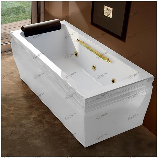 Ванна с гидромассажем белая с золотом Gruppo Treesse Blanque 1880 V1687-SX-Z STDV1687SXZ