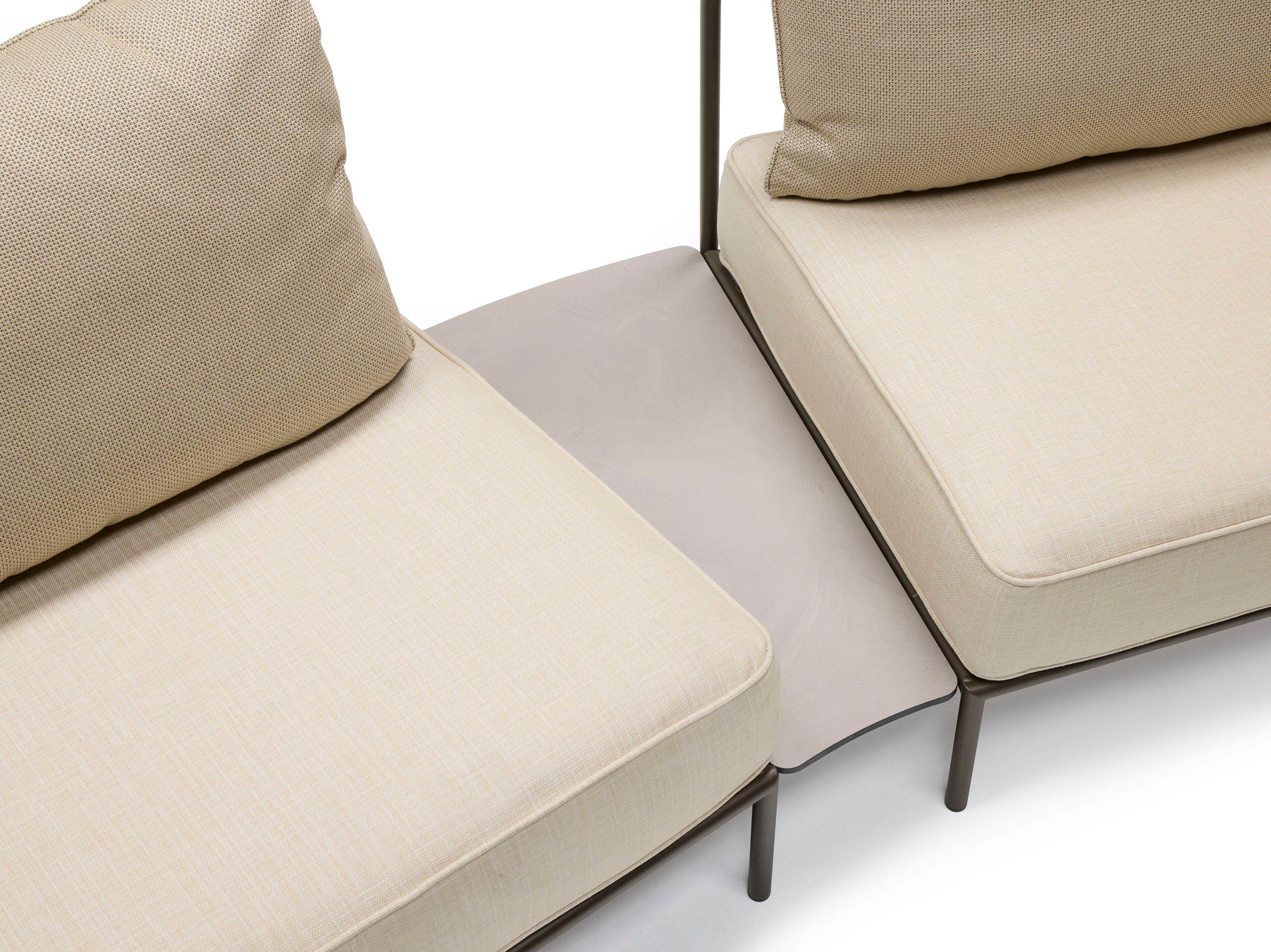 Угловой модульный садовый стол из окрашенной стали и столешницы HPL S-CAB лоскут ARCH-00064463 - Вид №1