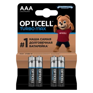 Батарейка алкалиновая Opticell Turbo Max LR03 AAA 4 шт. 89446266 STLM-2122645