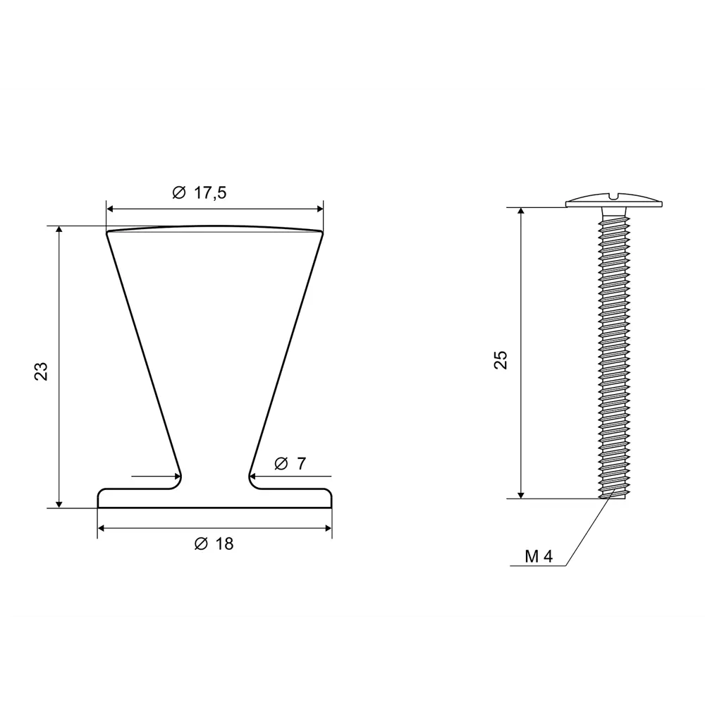 Мебельная ручка-кнопка DMZ-11492.BN, цвет матовый никель PALLADIUM STLM-2073339 - Вид №3