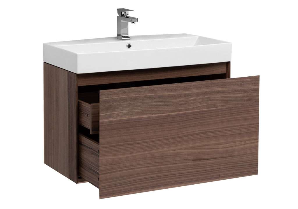 Тумба с раковиной Aquanet Нью-Йорк 85 орех 0020394700198208 - Вид №1