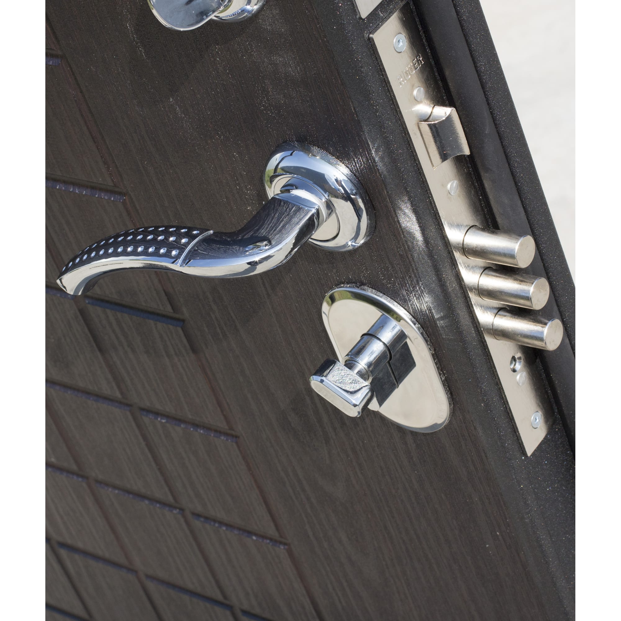 82096735 Дверь входная металлическая Гарда Муар, 860 мм, левая, цвет венге Santreyd  - Вид №2