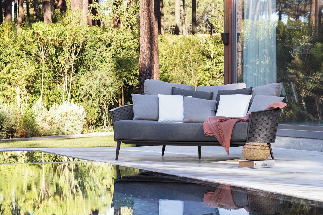 MNST580 Кушетка лава веревка 45мм антрацит Manutti Cascade - Вид №3