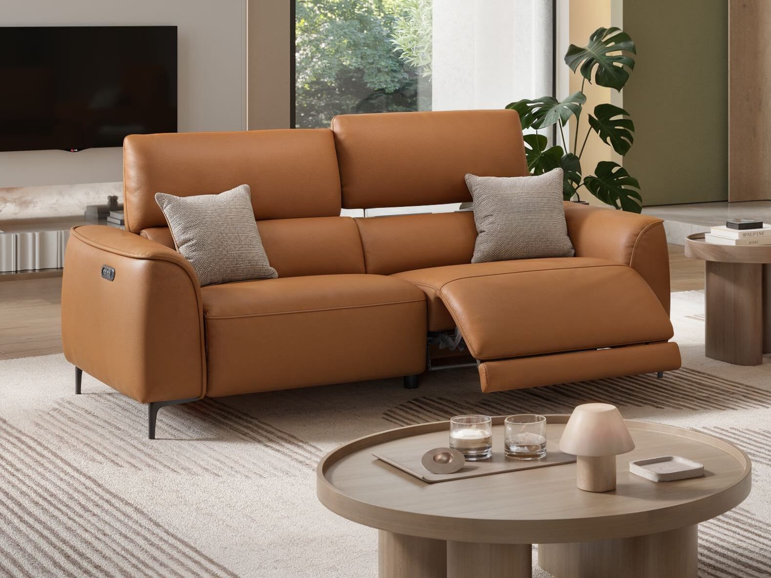 3-местный кожаный диван Sofanella Комо ARCH-00140905 - Вид №2