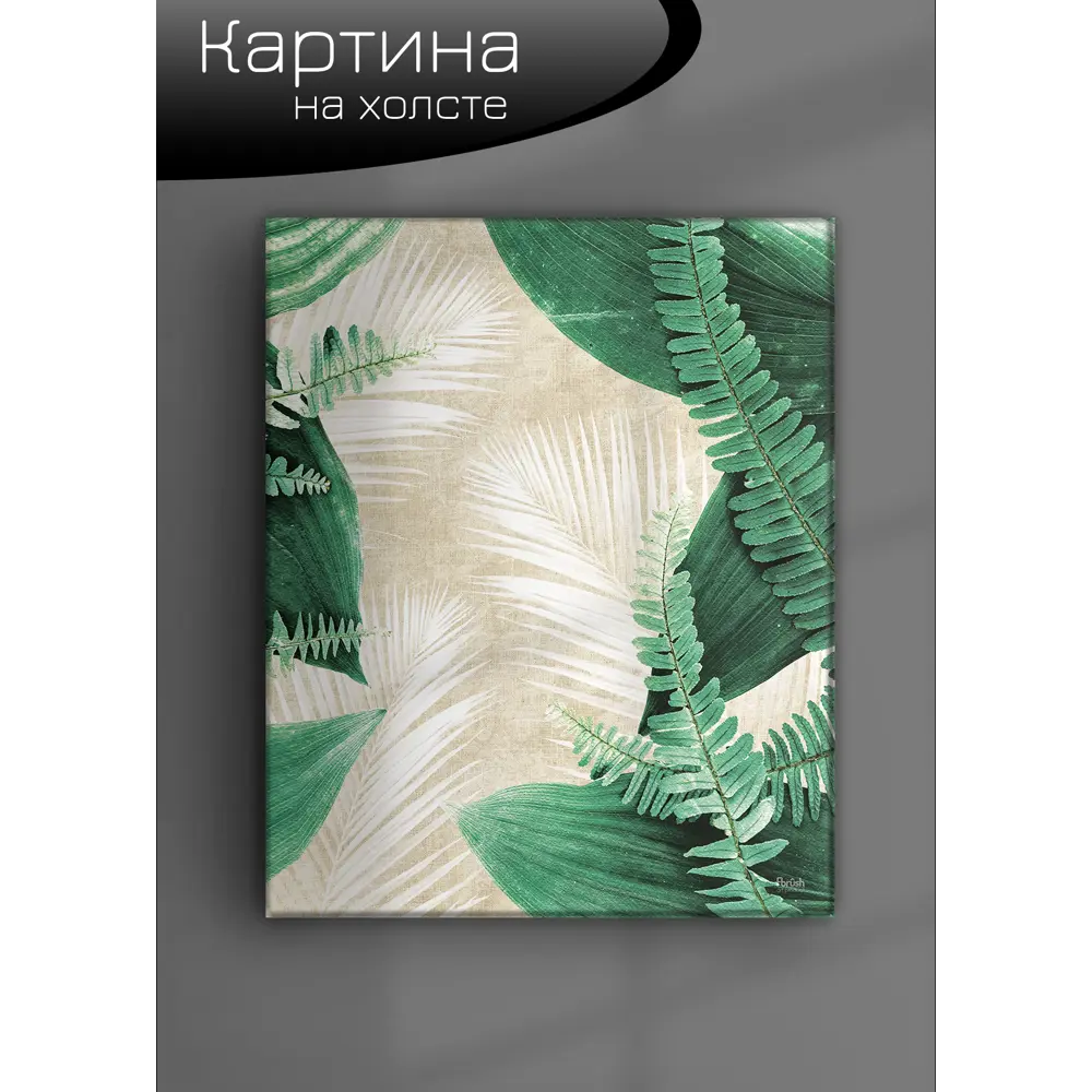 Картина на холсте Экзотические листья 3 40x50 см FBRUSH STLM-2048211 - Вид №5
