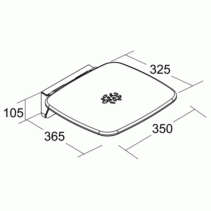 B9645BI Design B9645 BI Откидное сиденье для душа (белый) COLOMBO Colombo Design  - Вид №3