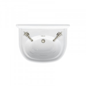 Burlington Arcade Раковина для гардероба Arcade 500 мм с никелевым переливом Белый ARC500 2TH