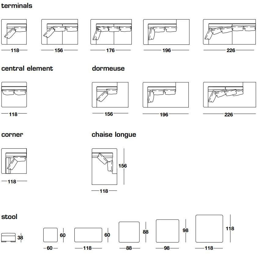 Frigerio Salotti Модульный мягкий диван со съемным чехлом из ткани в современном стиле. Oreste sun-id-1457502 - Вид №8