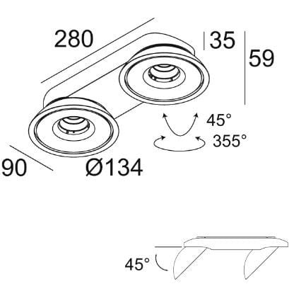 Несколько потолочных светодиодных прожекторов Deltalight Tweeter On ARCH-00018598 - Вид №6