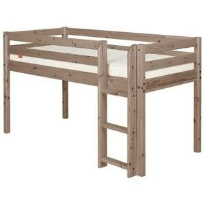 Кровать Flexa Classic с прямой лестницей, коричневая, 190 см