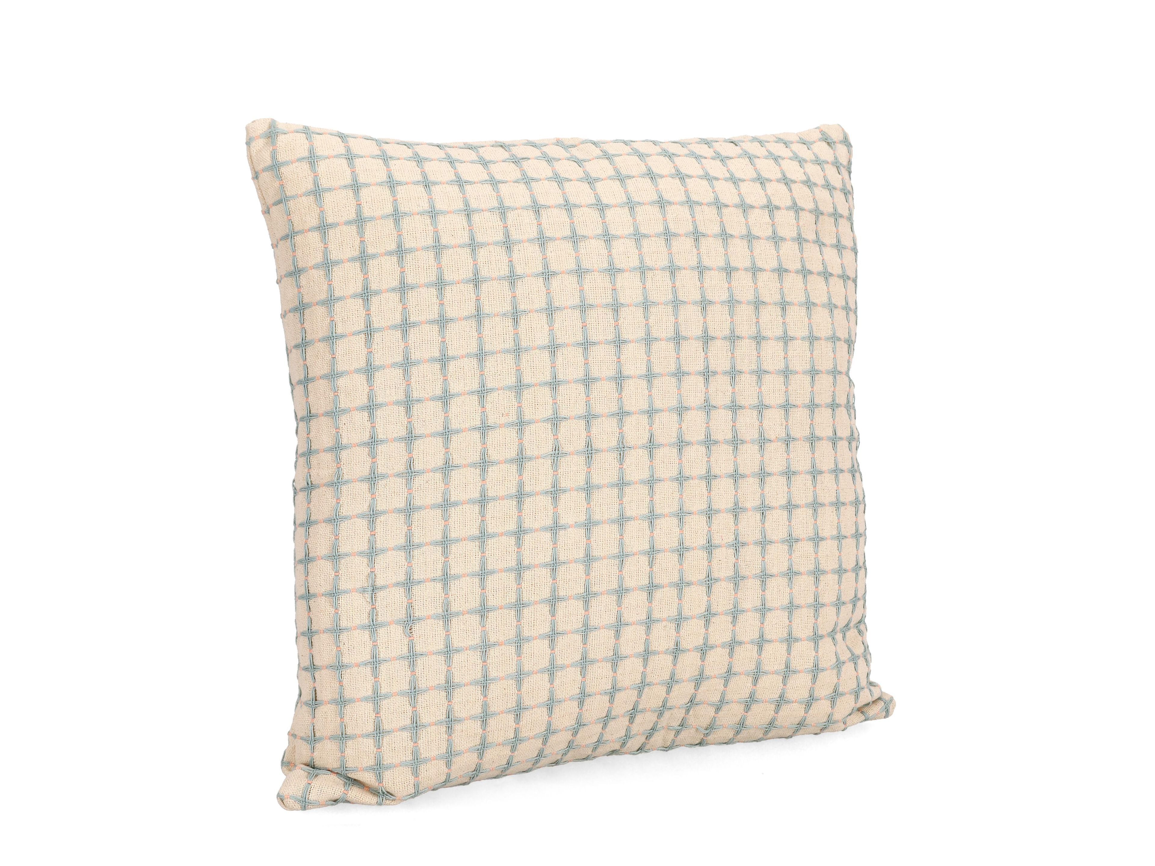 Квадратная подушка из ткани BIZZOTTO LORCAN BEIGE AZZURRO ARCH-00101042