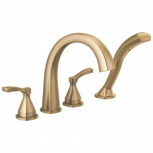T4777-CZ Римская ванна с четырьмя отверстиями Delta Faucet Stryke Шампанское бронза