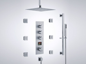 Электронный термостатический набор для душа с ручным душем