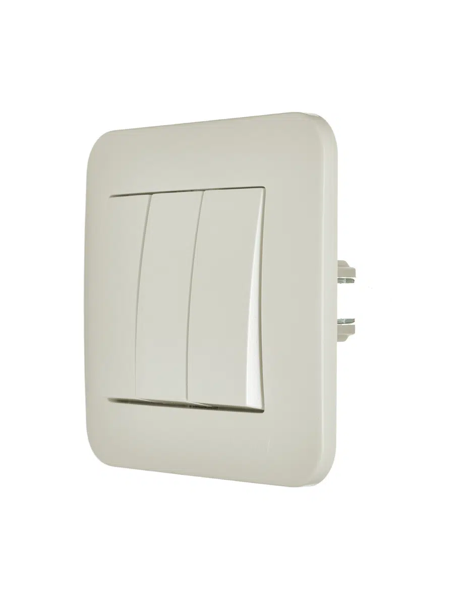 ASTI Выключатель тройной крем LEZARD 7081-0303-109