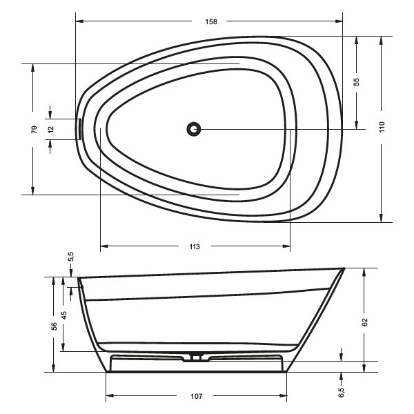 BS5500500000000 Ванна из искусственного камня Riho Toledo Santreyd - Вид №1
