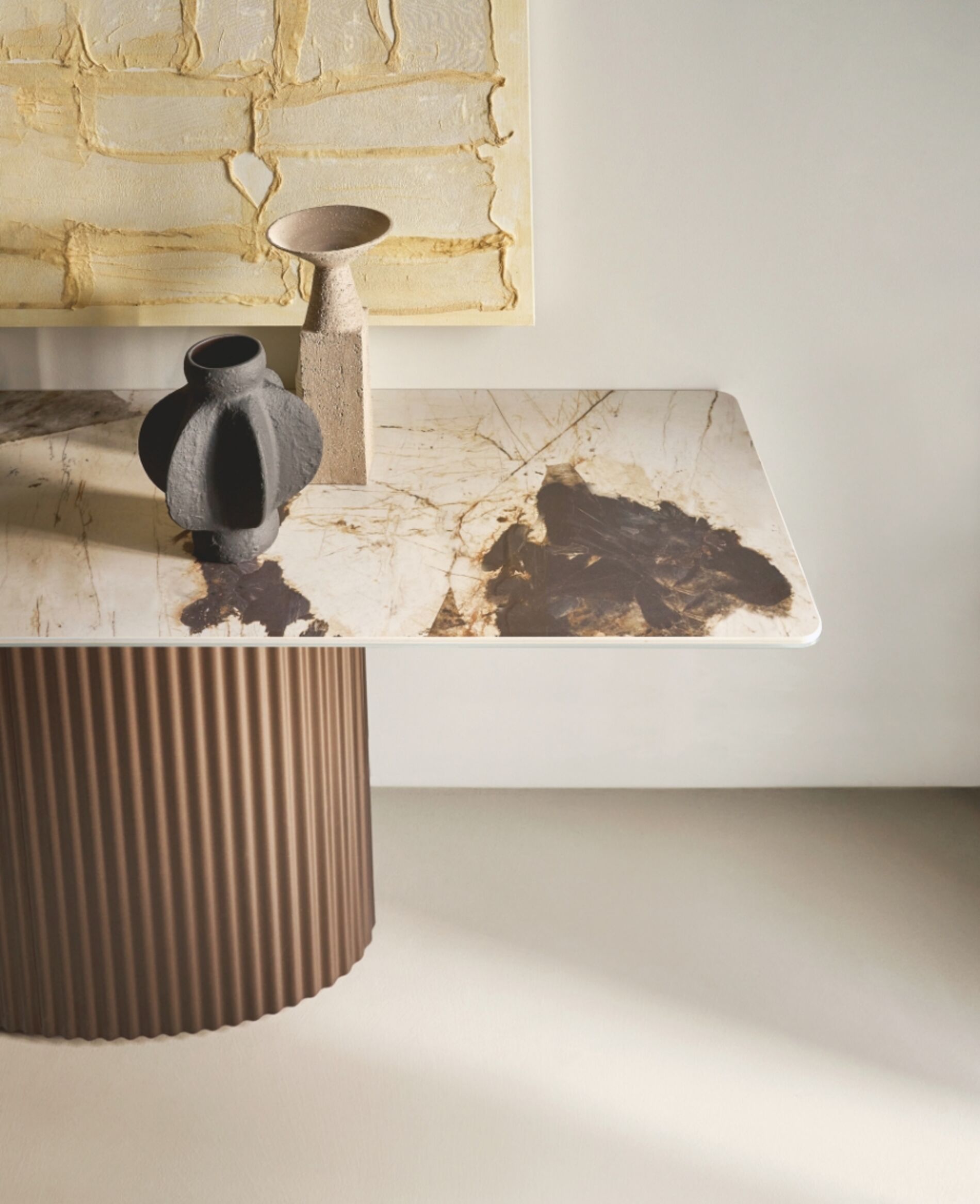 Прямоугольная консоль из керамики и металла RIFLESSI Enea ARCH-00045038 - Вид №1