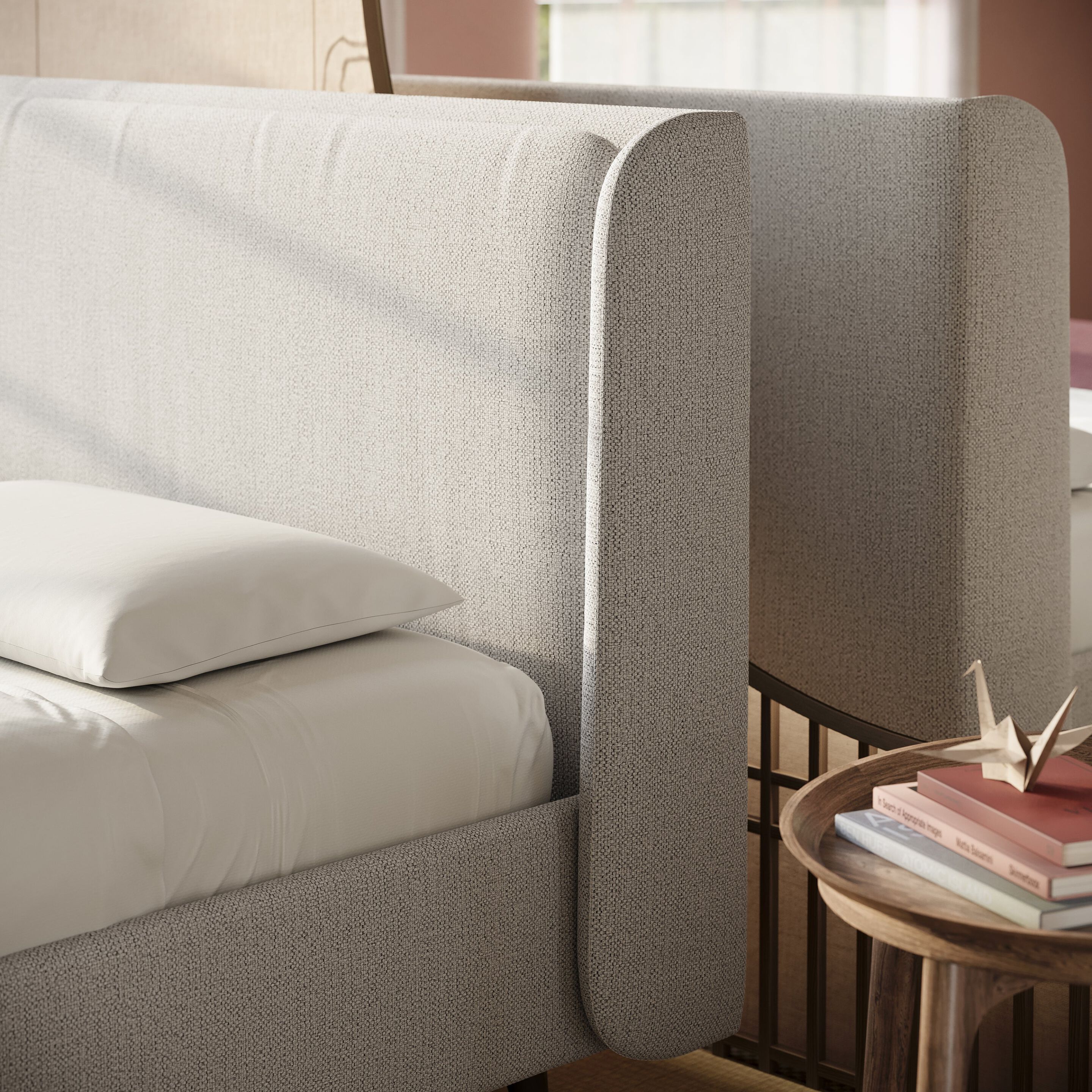 Съемная кровать для хранения ткани с мягким изголовьем Divani.Store NADINE ARCH-00152217 - Вид №1