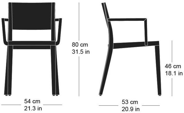 horgenglarus Штабелируемый стул из массива дерева с подлокотниками Lyra 6-550a - Вид №15
