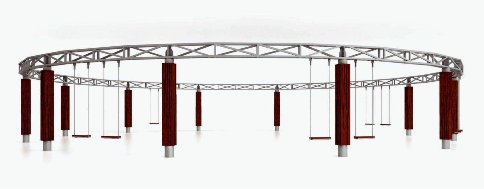 14495 ОРЕГОН Mega 08, качели городские с навесом LAB.Space 