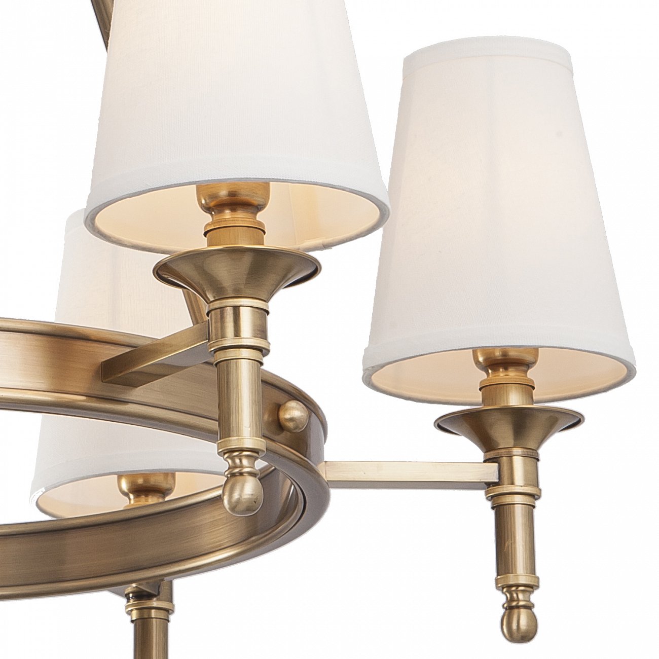 Люстра на 6 ламп 57х73 см белая Delight Collection XD014-6 brass DELIGHT COLLECTION ДИЗАЙНЕРСКИЕ 00-3883128 Белый;золото  - Вид №1