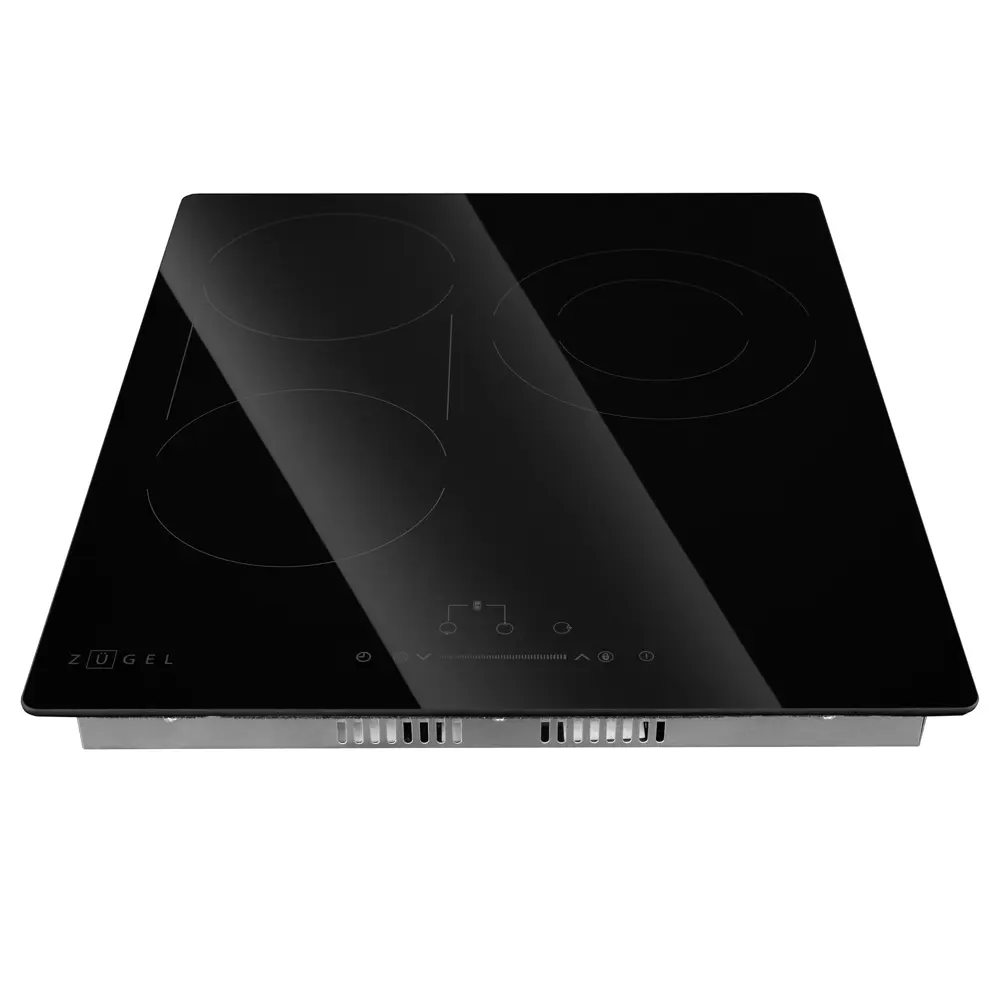 Стеклокерамическая варочная панель Zugel ZEH451C 45x4.4x52 см 3 конфорки цвет черный STLM-2121286 - Вид №3