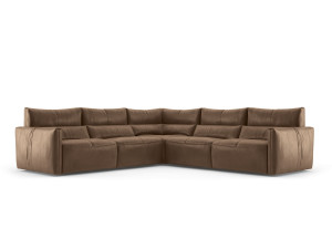 Кожаный угловой диван с откидной спинкой