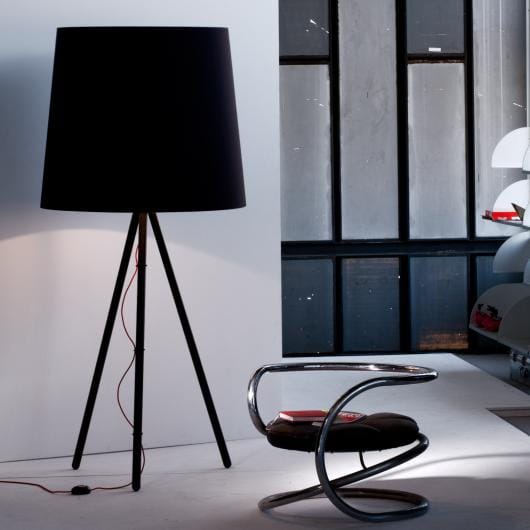 Металлическая напольная лампа с тканевым абажуром Martinelli Luce Eva ARCH-00144015 - Вид №1