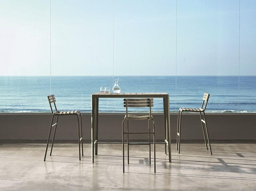 Ethimo Прямоугольный высокий садовый стол из тика Laren sun-id-1477080 - Вид №1