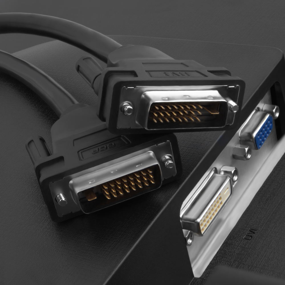 GCR-DM2DMC-3.0m кабель dvi-d 3.0m, черный, od 8.5mm, 28/28 awg, dvi/dvi, 25m/25m, , двойной экран Greenconnect Santreyd  - Вид №4