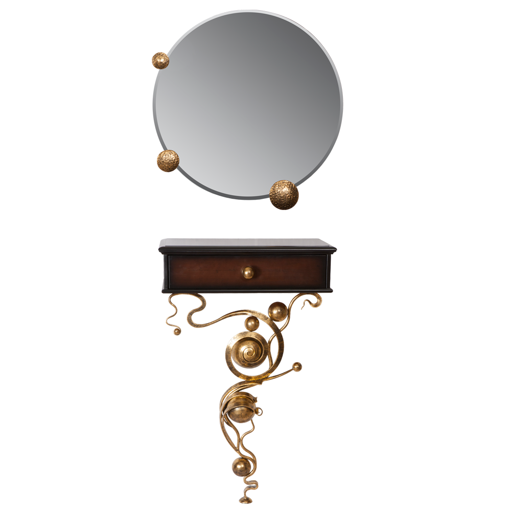 15008,79022 Консоль и зеркало Heri Каштан BOGACHO 4627155816629, 4627155816513