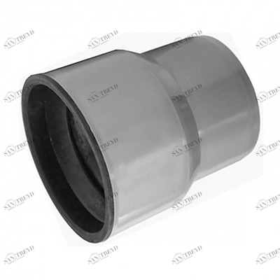 Переход с пластика на чугун ПП 110/124мм с манжетой Политек 6326