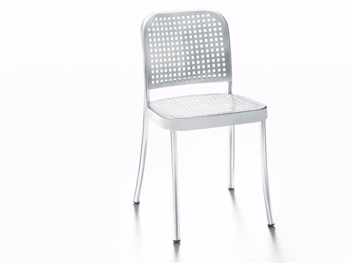 Алюминиевый штабелируемый садовый стул DE PADOVA Silver ARCH-00091888 - Вид №1