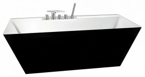 Акриловая ванна BelBagno BB19-NERO/BIA